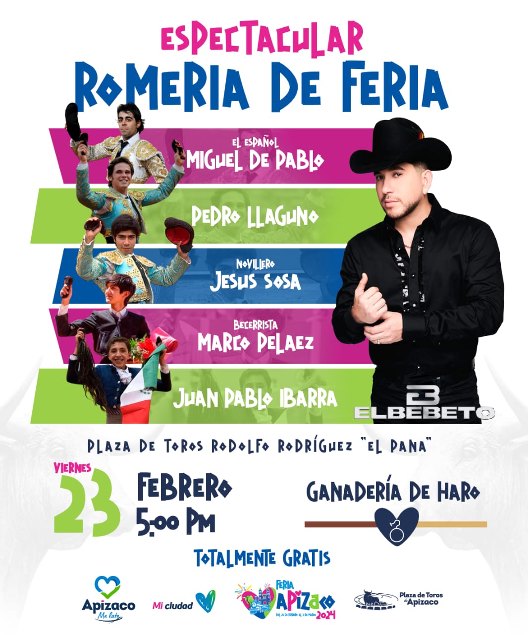 Presentan en Apizaco Carteles Taurinos para la Feria
